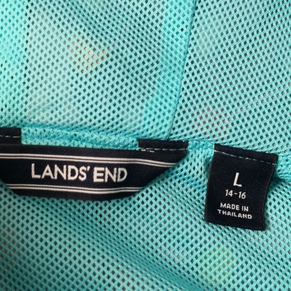 Lands' End Kids jacket winter hoodie waterproof sz L sport multicolor - Picture 4 of 10
